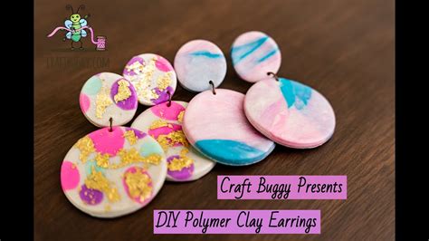 Diy Polymer Clay Earrings Tutorial Youtube