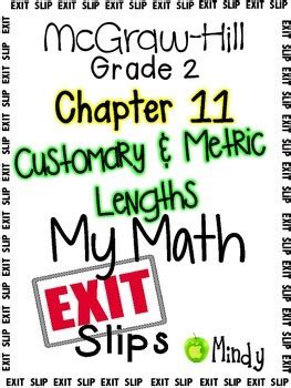 Chapter 9 review/test for 5th grade. My Math McGraw-Hill Chapter 11 Exit Slips Grade 2 by Mindy ...