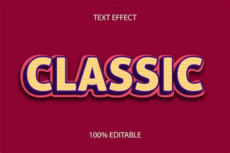 Premium Vector Editable Text Effect Classic Style Retro