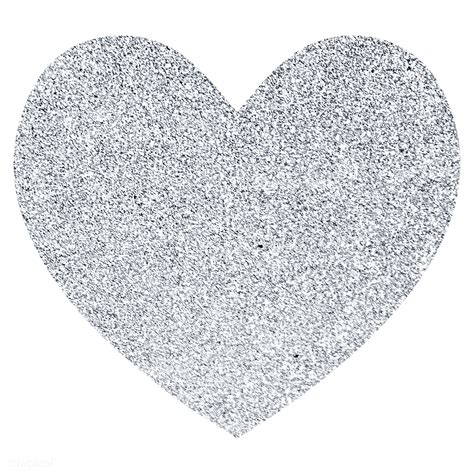 Silver shimmery heart badge png | Free transparent png - 2036017 png image