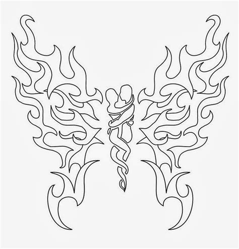 Butterfly tattoos are as timeless as they come. Simply print out the stencil in whatever size you like.