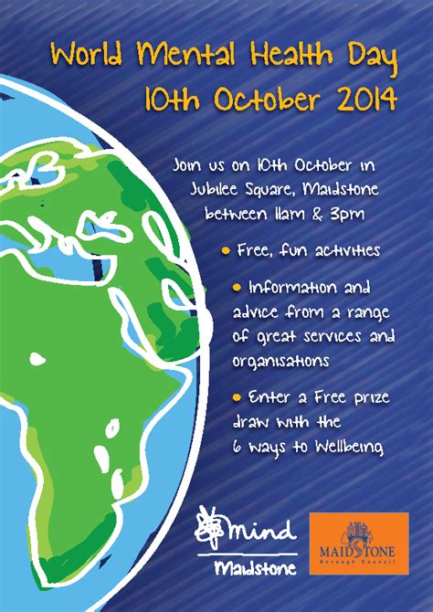 World Mental Health Day 10th October 2014 Mind Maidstone