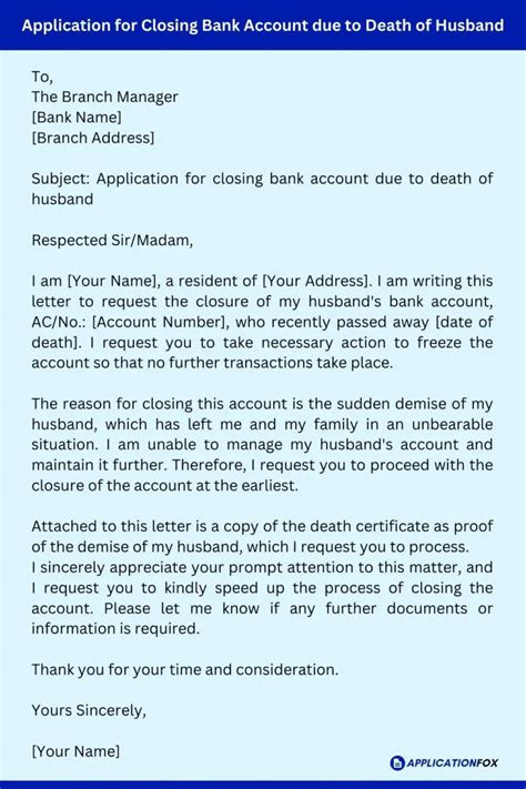 10 Samples Application For Closing Bank Account