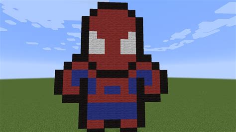 Minecraft Mini Spiderman Pixel Art Youtube