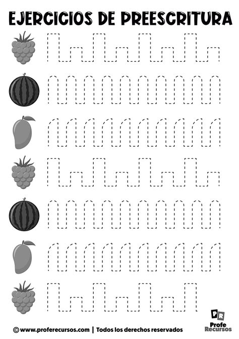 Ejercicios De Preescritura Para Niños Listos Para Imprimir
