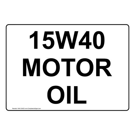 15w40 Motor Oil Sign Nhe 33432