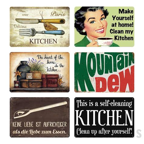 Moms Cooking Kitchen Metal Sign Plaque Metal Vintage Tin Sign Retro