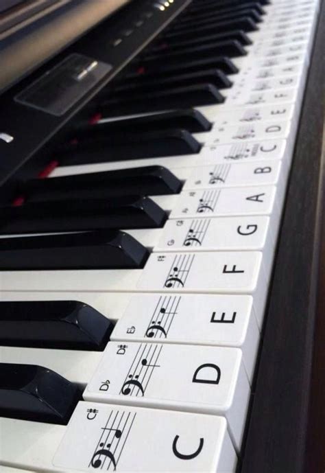 This Set Of Label Stickers Is For A 61 Key Piano Or Keyboard Labels
