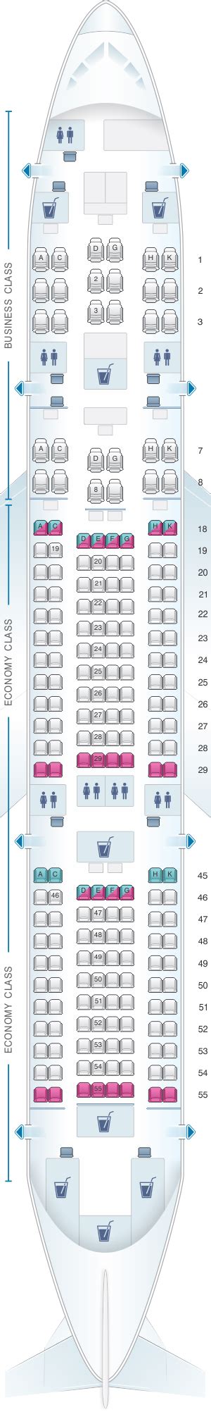 Seat Map Japan Airlines Jal Boeing B E Seatmaestro