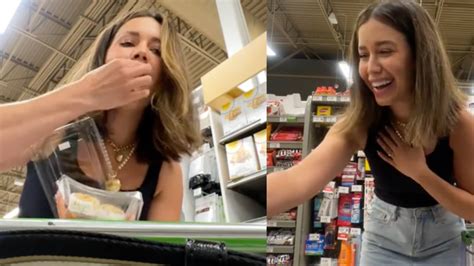 An Influencer Is Coming Under Fire For Snacking Her Way Through The Grocery Store