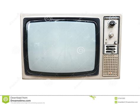 Old Vintage Tv Isolated Stock Image Image Of Electric 21941053