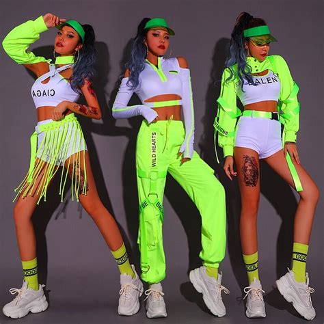New Women Dance Clothes Green Hip Hop Costumes Out0946 Outfit Garage In 2023 Hip Hop Dance