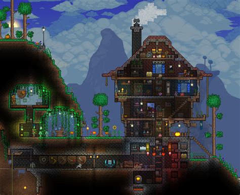 The magic of the internet. Pre hardmode Village Update | Terraria house ideas ...