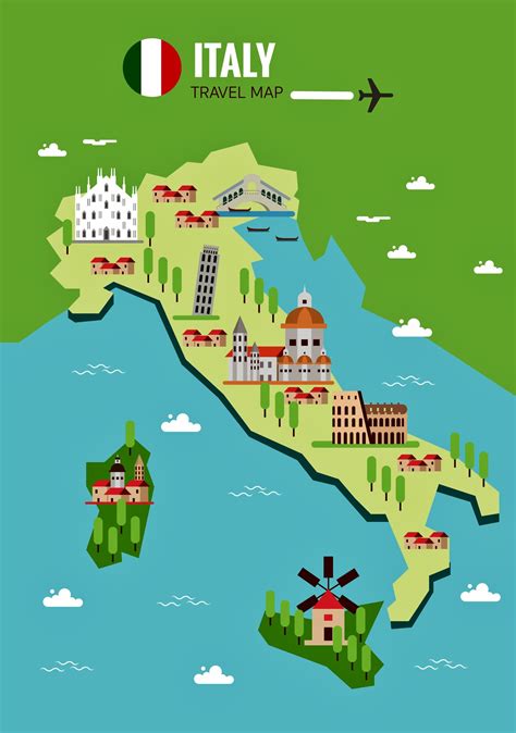 Große detaillierte karte von italien. Italien Karte der wichtigsten Sehenswürdigkeiten ...