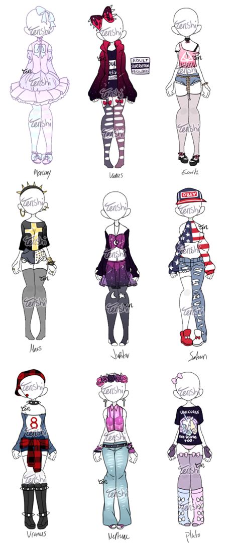 Here presented 62+ anime clothes drawing images for free to download, print or share. Pastel and Punk Planets || Outfit Adopts closed by ...