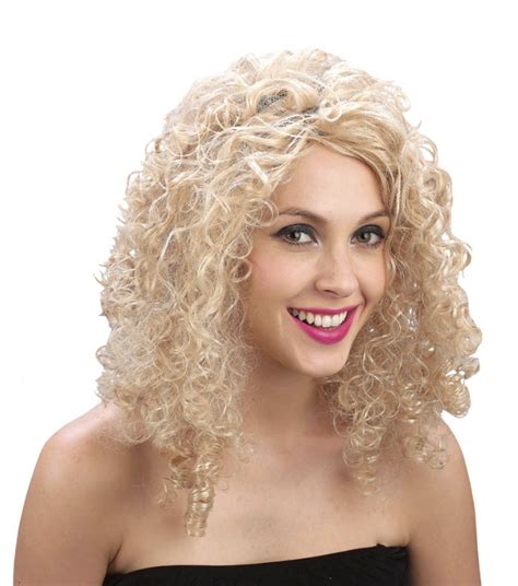 Curly Blonde Wig Wigs Mega Fancy Dress
