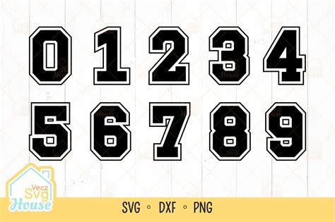 Sports Jersey Font Numbers Svg Uk