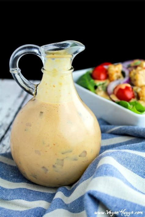 These oil free vegan dressings are still full of flavor and can be made more creamy or more watery. Vegan Thousand Island Dressing (Oil-Free) - Vegan Huggs