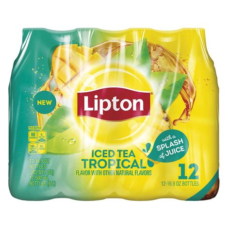 Lipton Iced Tea Tropical Flavor 169 Fl Oz 12 Count