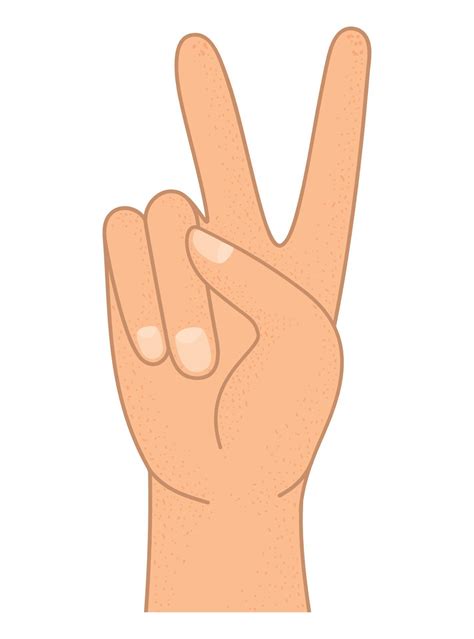 Hand Doing Peace Symbol 21386809 Vector Art At Vecteezy