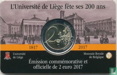 België 2 Euro 2017 Coincard Nld 200 Years University Of Liege Km