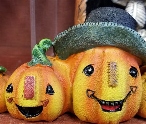 Smiling Pumpkins Free Stock Photo Public Domain Pictures
