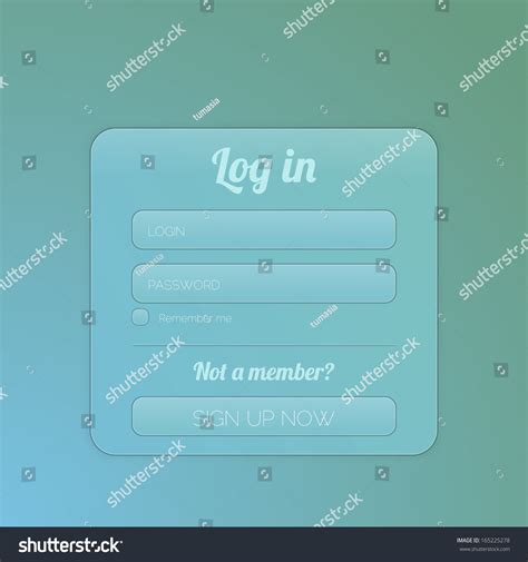 Vector Login Form Ui Element On Bright Green Royalty Free Stock
