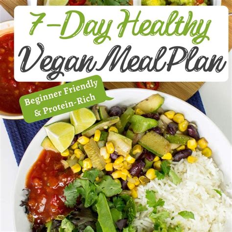 7 Day Healthy Vegan Meal Plan Beginner Friendly