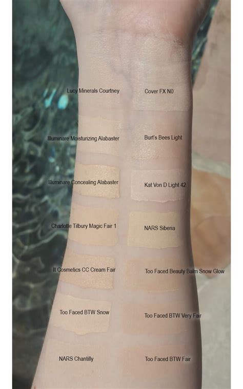 Best Foundations For Fair And Pale Skin Face Swatches Of 49
