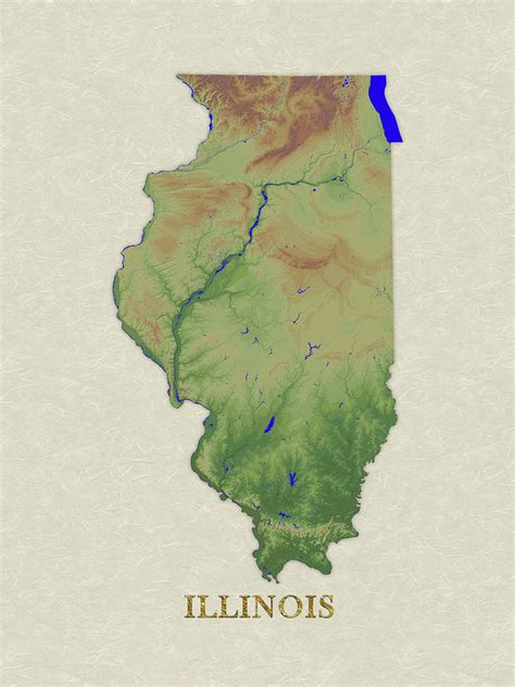 Usgs Map Of Illinois Digital Art By Elaine Plesser Fine Art America