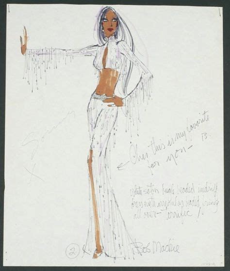 Bob Mackies Cher Sketches Bob Mackie Sketches Fashion Model Sketch