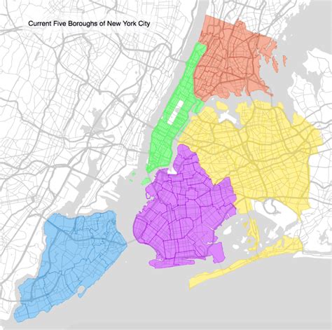 5 Boroughs Map Color 2018