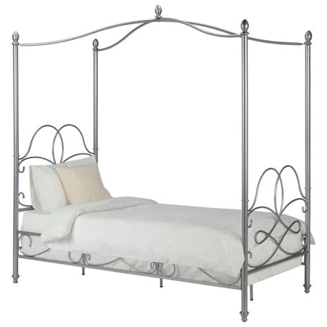 The minimum room size for a twin bed to fit naturally is 7 x 9 feet. Girls Twin Size Metal Canopy Bed Frame Silver Finish ...