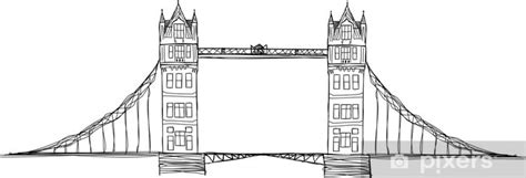 In some forms of english, including american english. Tower Bridge drawing Wall Mural • Pixers® • We live to change