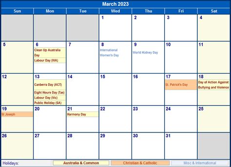 March 2023 Calendar Australia Get Calender 2023 Update