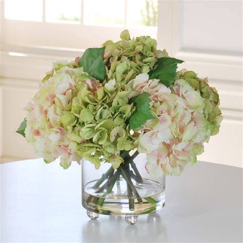 Artificial and silk flowers are a great way to add instant beauty to your home as an alternative to fresh flowers. Jane Seymour Lavender Hydrangeas 15H in. Silk Flower ...