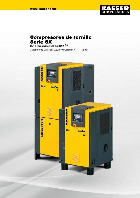 Compresores De Tornillo Rotativo Serie Sx Kaeser Kaeser