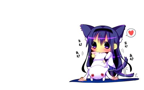 Akemi Homura Animal Ears Blush Catgirl Cat Smile Chibi Hina Hina