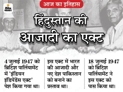 Today History 4 July Aaj Ka Itihas Updates Indian Independence Act