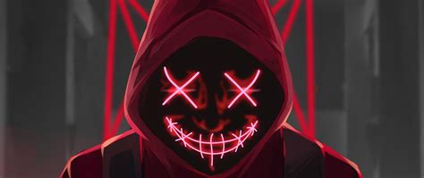 2560x1080 Red Mask Neon Eyes 4k 2560x1080 Resolution Hd 4k Wallpapers