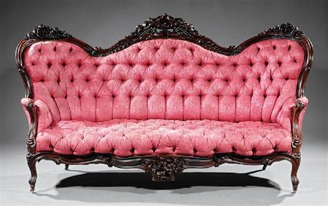 ~ american rococo carved rosewood sofa and armchair ~ carved furniture