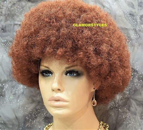 27 piece afro b hairstyles. Short Afro Auburn Red Full Wig Hair Piece #130 NWT | eBay ...
