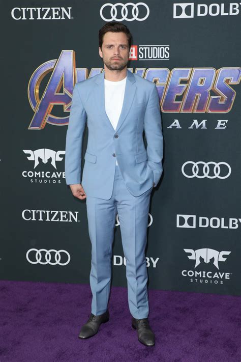 Sebastian stan was born on august 13, 1982, in constanta, romania. Sebastian Stan in blue at the Avengers: Endgame premiere in LA