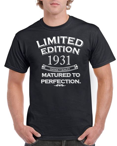 Mens 90th Birthday Tshirt Top Shirt T Present Ninety Etsy