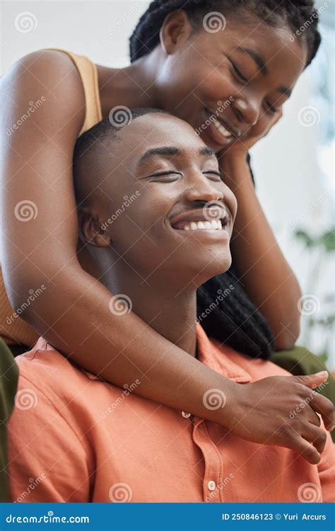 Loving Couple Being Affectionate Cheerful African American Couple Bonding And Spending Time