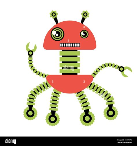 Illustration Of Funny Robot Stock Vector Image And Art Alamy