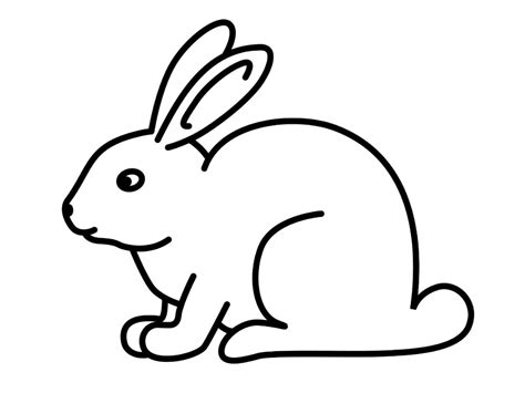 Simple Rabbit Drawing | Free download on ClipArtMag