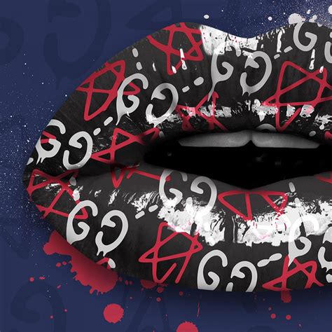 Gucci Ghost Lips Fashion Glam Modern Wall Art In 2021 Fashion Canvas