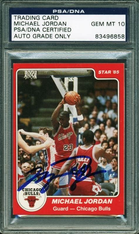 Lot Detail - Michael Jordan Signed 1984-85 Star Card #101 - PSA/DNA