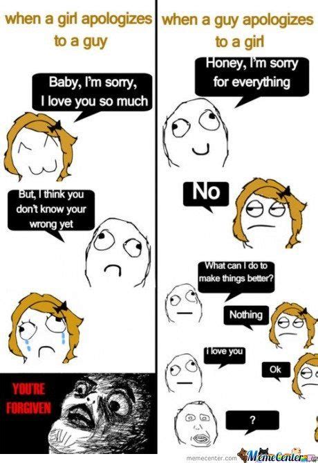 Girls And Guys Apologizing Really Funny Memes Really Funny Memes
